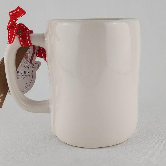 Rae Dunn Artisan Collection Mug White Large Black Letters Festive Christmas - Picture 2 of 11